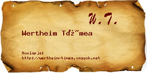 Wertheim Tímea névjegykártya