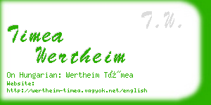 timea wertheim business card